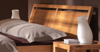 Modernes LINO Bett Classic Massivholz Wildeiche 120 x 200 cm