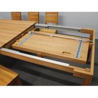 Esstisch LINO Massivholz mit Ausziehfunktion - 100cm Breite Buche 140 x 100 cm 50 x 100 cm