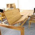 Esstisch LINO Massivholz mit Ausziehfunktion - 100cm Breite Nussbaum 160 x 100 cm 50 x 100 cm