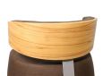 Designer Sessel BOOM mit Massivholzrücken Kernbuche grober Webstoff