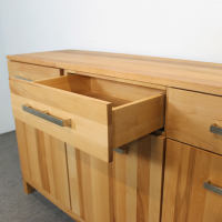 Modernes Holz Sideboard mit Schubladen Wildeiche wei&szlig; ge&ouml;lt