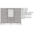 Modernes Wohnzimmer Highboard aus Massivholz Wildeiche wei&szlig; ge&ouml;lt