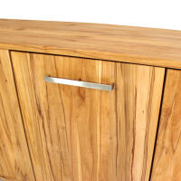 LINO Sideboard Massivholz mit 3 Türen 180 cm Wildeiche weiß geölt