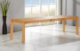 Esstisch LINO Massivholz mit Ausziehfunktion - 100cm Breite Wildeiche weiß geölt 180 x 100 cm 50 x 100 cm