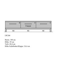 Massives TV-Lowboard LINO - Tiefe 60,4 cm Kernbuche