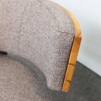 Designer Sessel BOOM mit Massivholzrücken Buche Webstoff