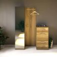 Massivholz Garderobe modern mit Spiegel Eiche