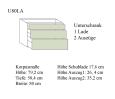 Kleine Massivholz-Küchenzeile für Spüle und Backofen Kernbuche